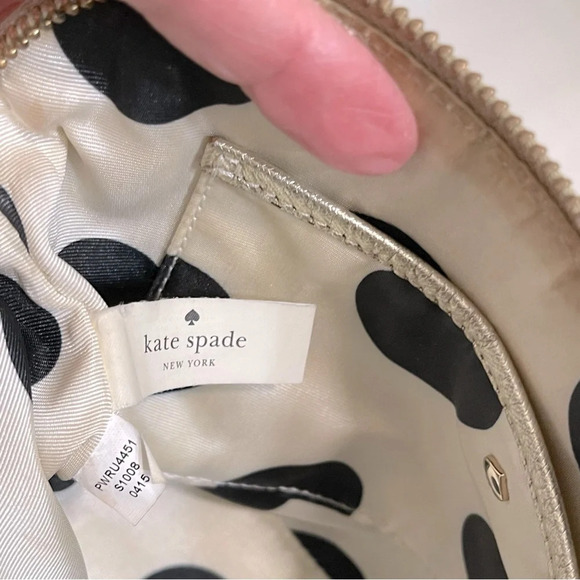 Kate Spade New York Crossbody Bag Gold & Metallic Leather - Picture 8 of 14